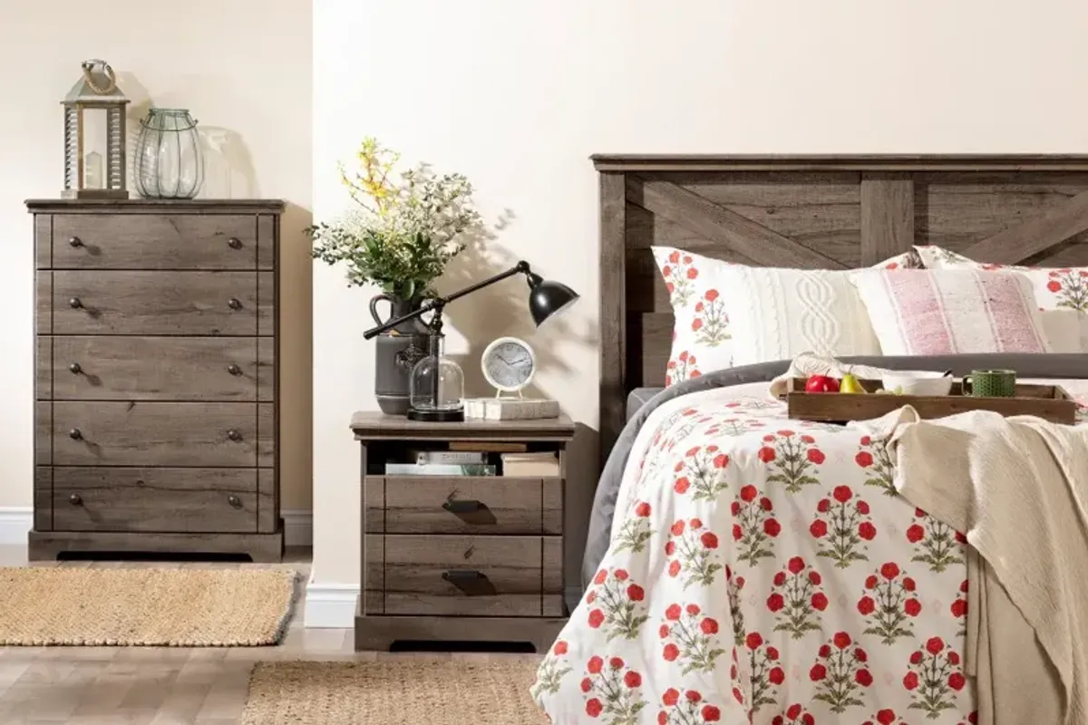 Classic Cottage Oak Brown Chest of Drawers - South Shore