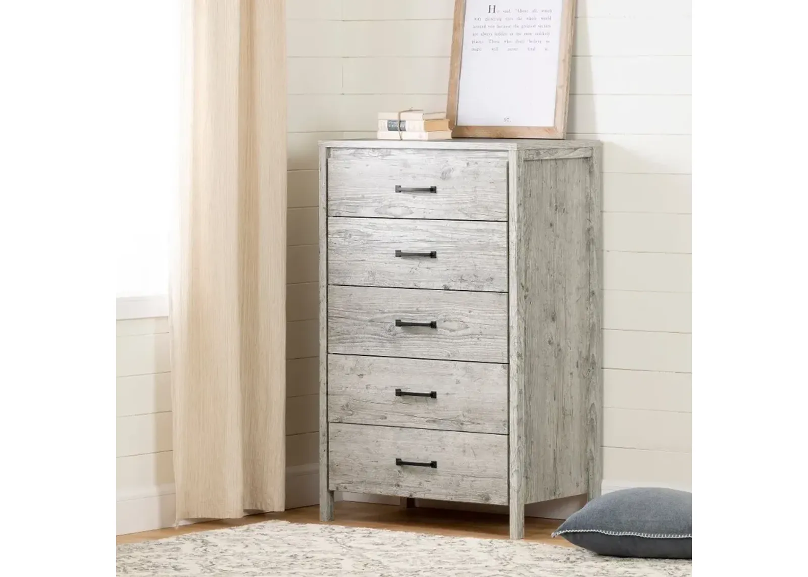 Gravity Contemporary Rustic Seaside Pine Chest of Drawers - South...