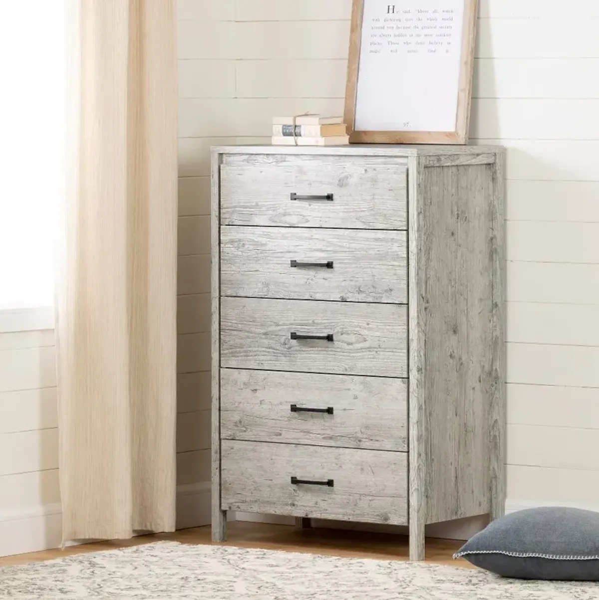 Gravity Contemporary Rustic Seaside Pine Chest of Drawers - South...