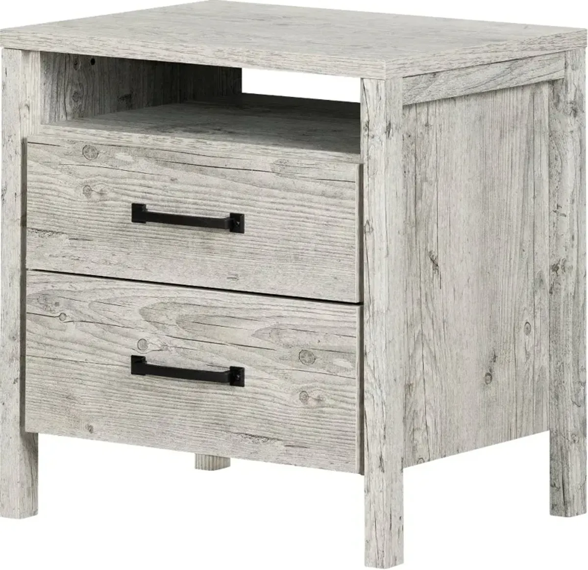 Gravity Contemporary Rustic Seaside Pine Nightstand - South Shore