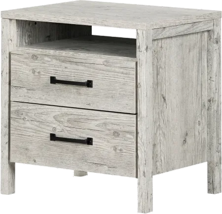 Gravity Contemporary Rustic Seaside Pine Nightstand - South Shore