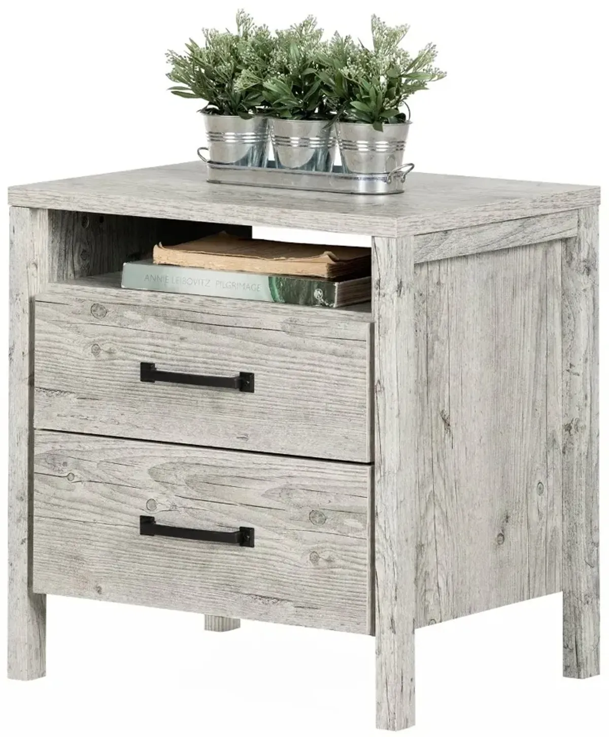 Gravity Contemporary Rustic Seaside Pine Nightstand - South Shore