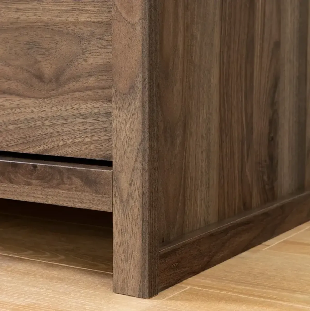 Tao Modern Walnut 2 Drawer Nightstand - South Shore