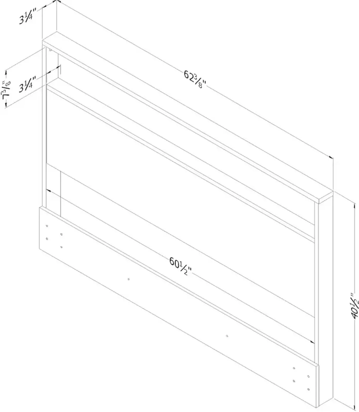 Tao Modern Walnut Full/Queen Headboard - South Shore