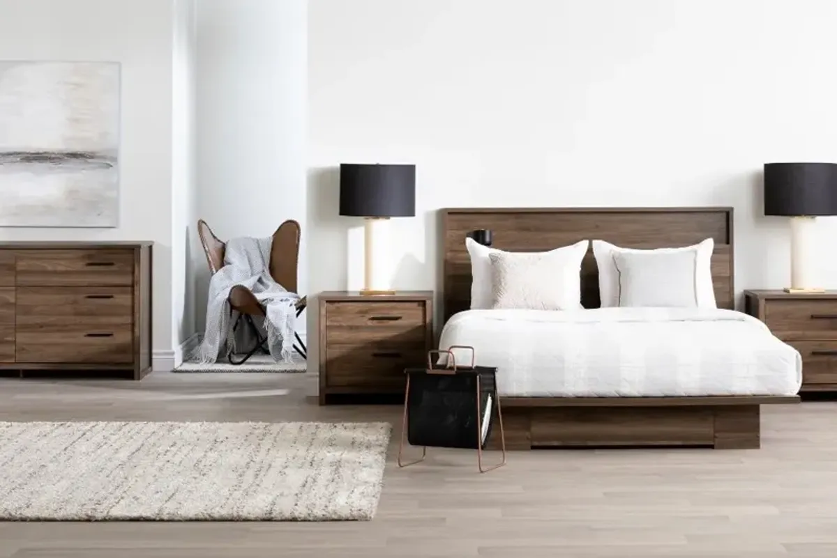 Tao Modern Walnut Full/Queen Headboard - South Shore