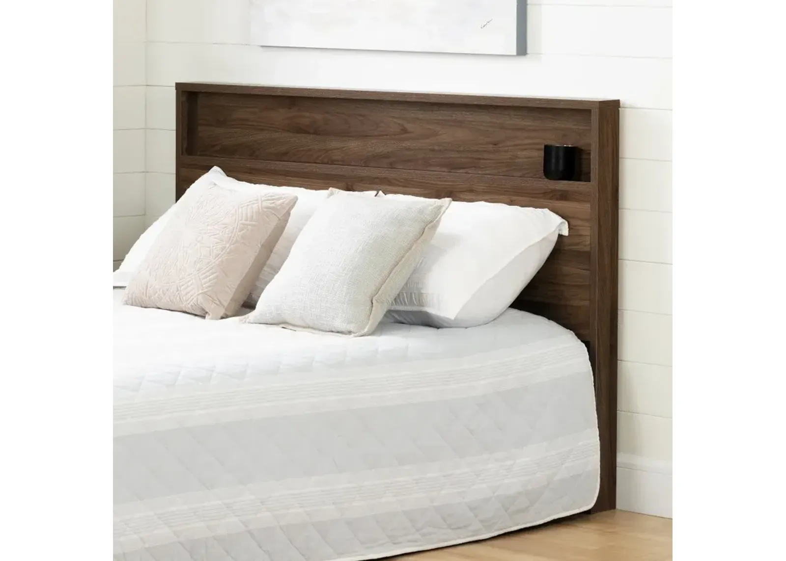 Tao Modern Walnut Full/Queen Headboard - South Shore