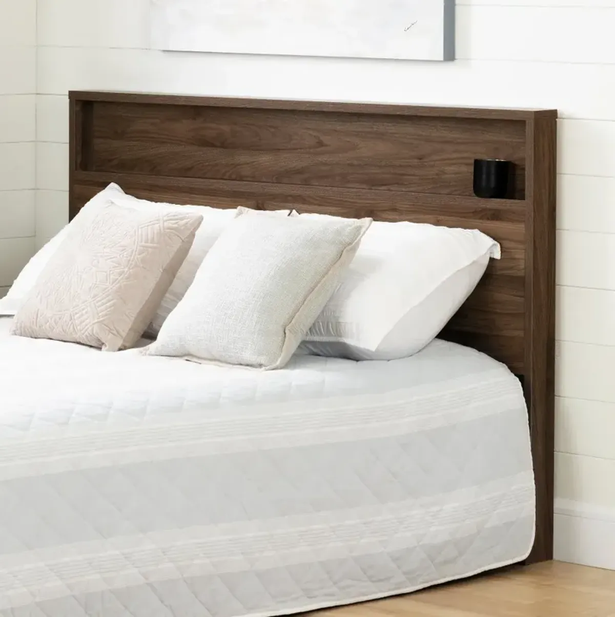 Tao Modern Walnut Full/Queen Headboard - South Shore