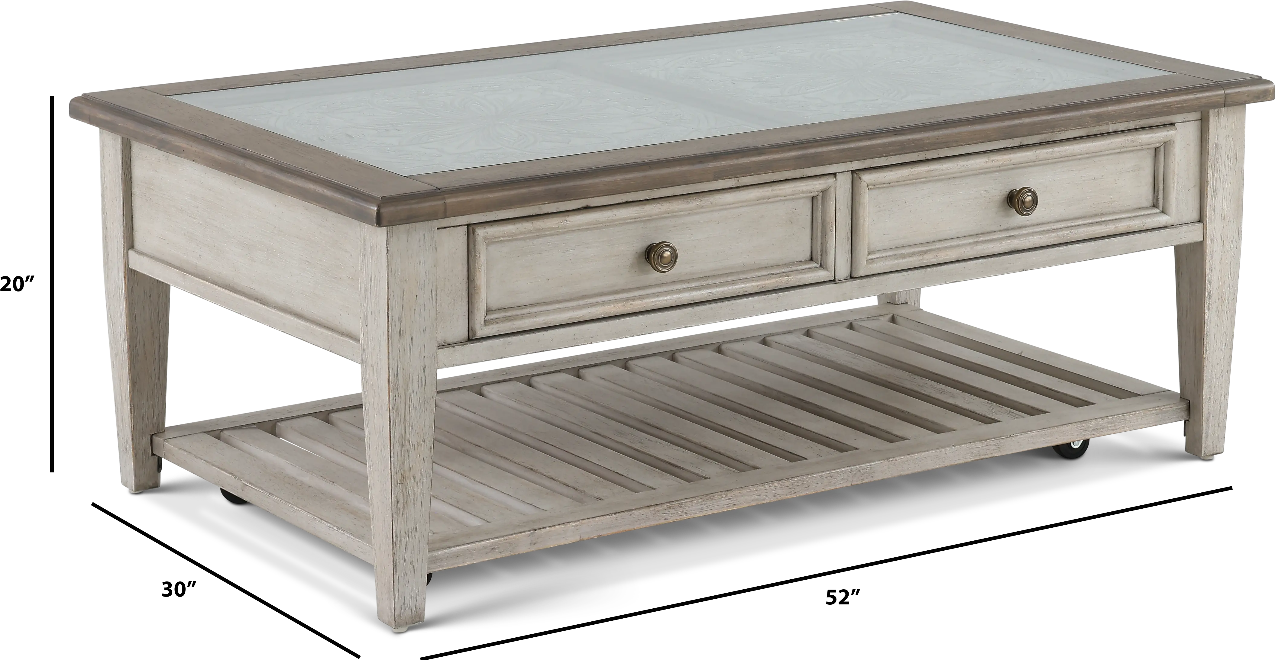 Heartland Weathered White Oak Coffee Table