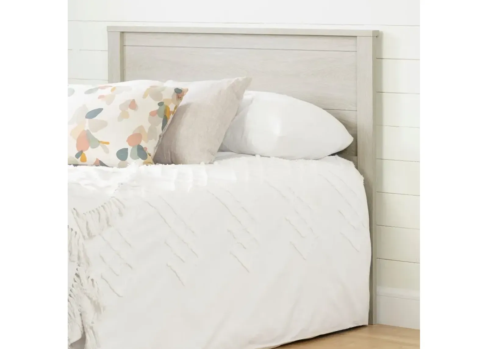 Modern Light Gray Full Headboard - South Shore