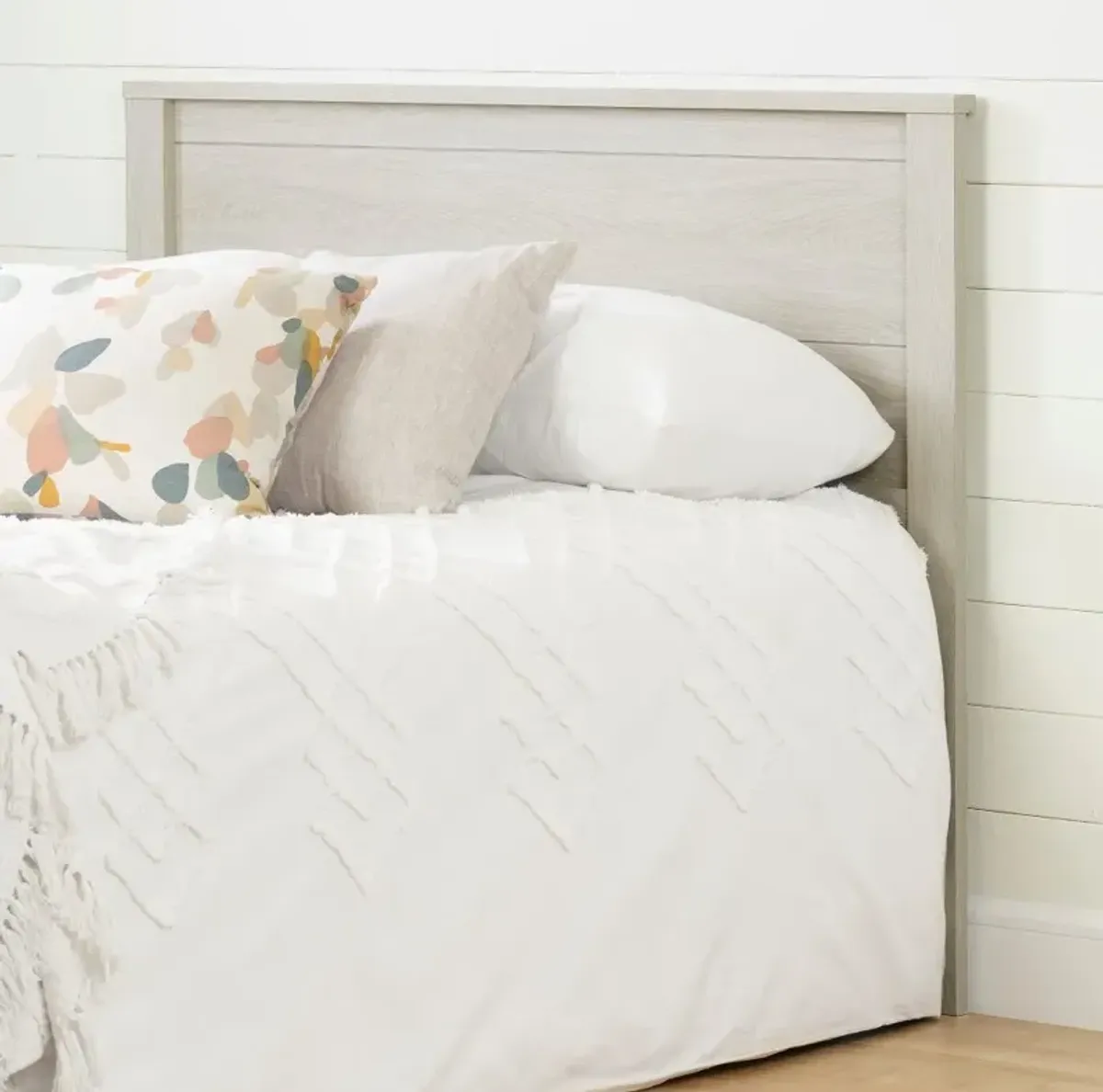 Modern Light Gray Full Headboard - South Shore