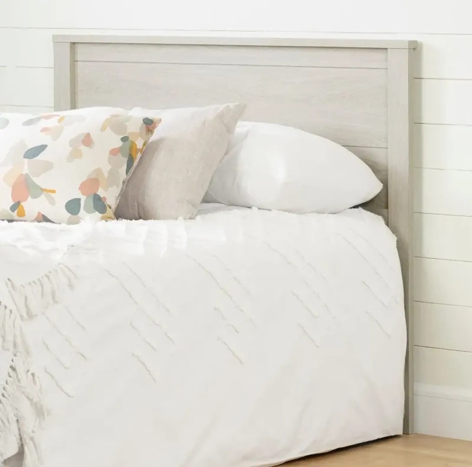 Modern Light Gray Full Headboard - South Shore