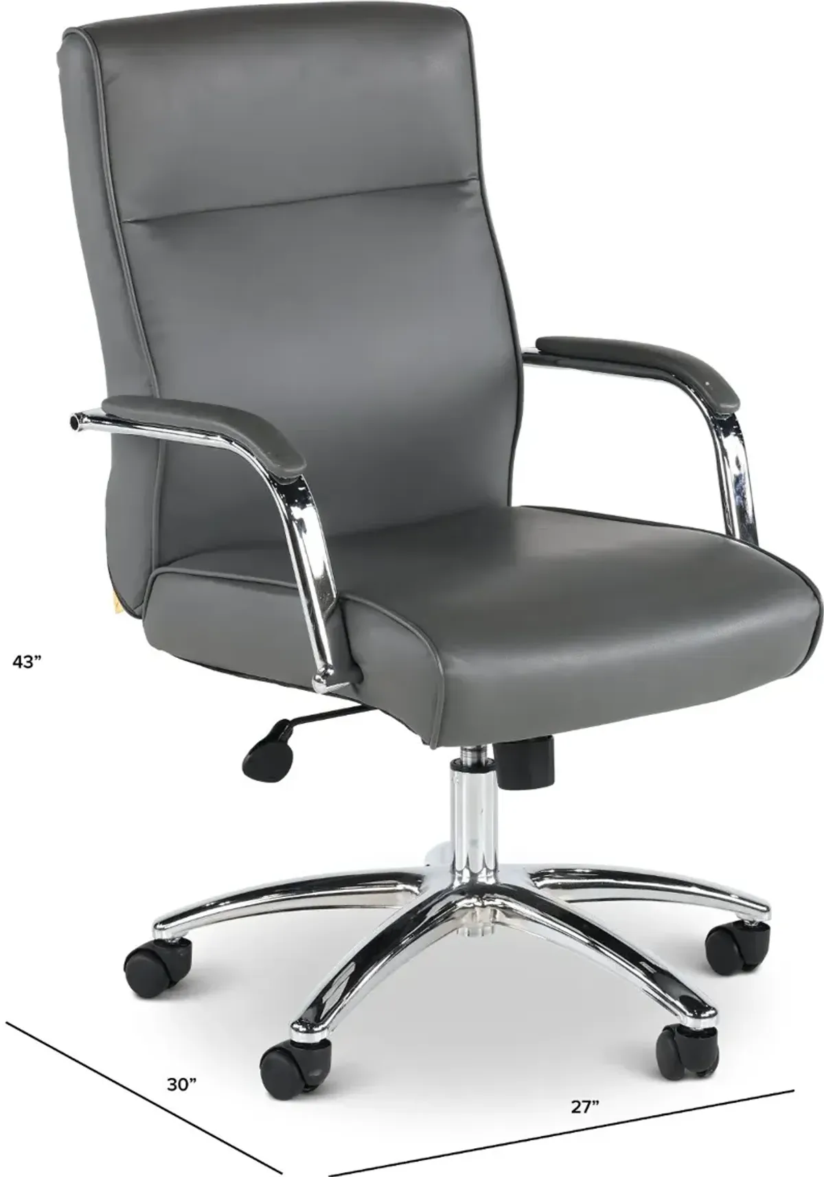 Modern Executive Series Gray CareSoft Vinyl Office Chair