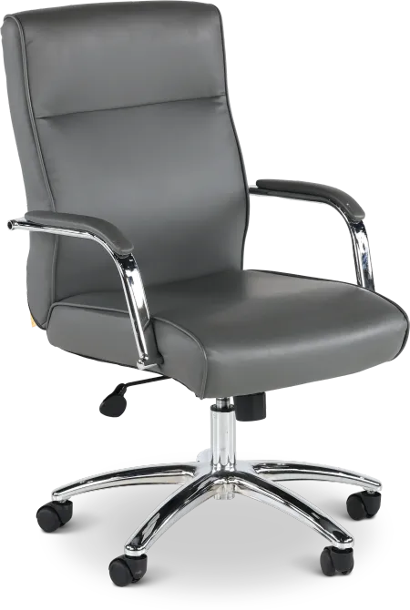 Modern Executive Series Gray CareSoft Vinyl Office Chair