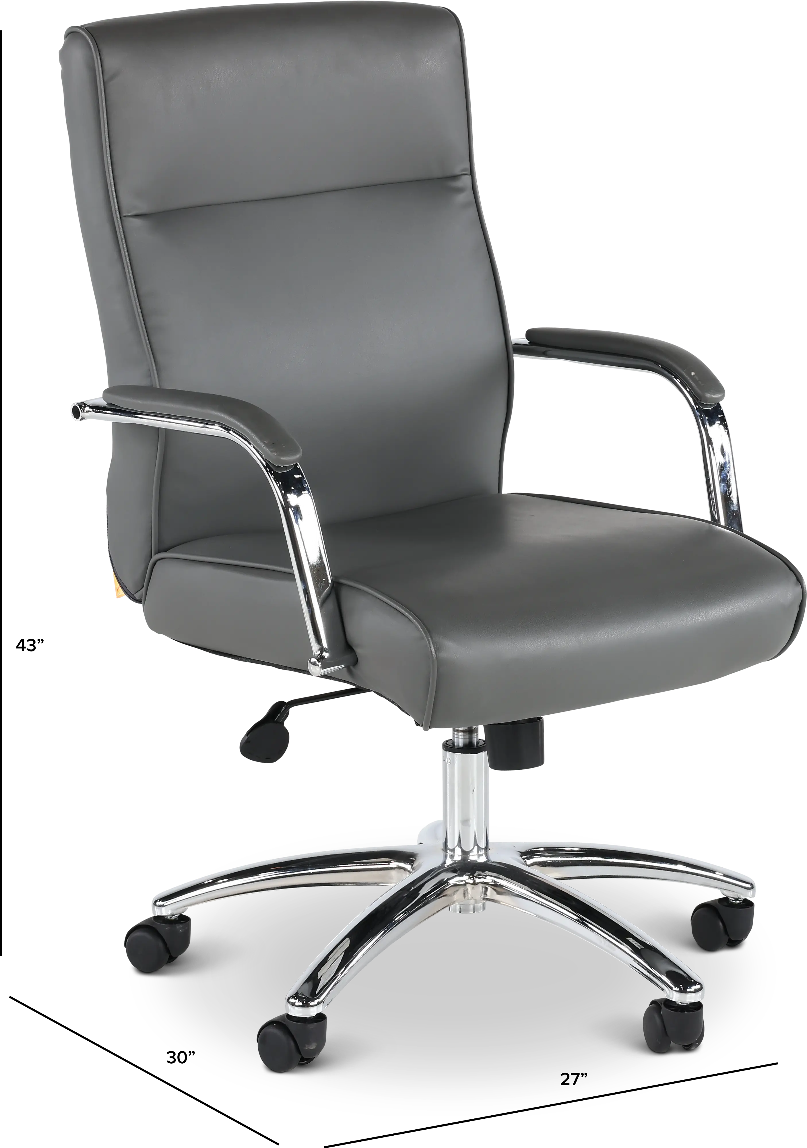 Modern Executive Series Gray CareSoft Vinyl Office Chair