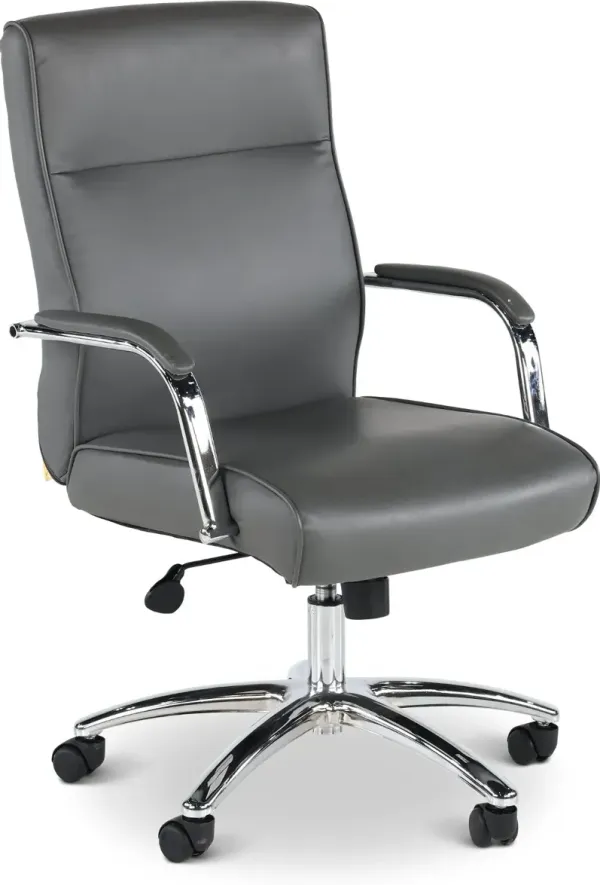 Modern Executive Series Gray CareSoft Vinyl Office Chair