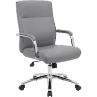 Modern Executive Series Gray CareSoft Vinyl Office Chair
