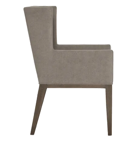 Modern Charcoal Gray Upholstered Dining Arm Chair - Linea
