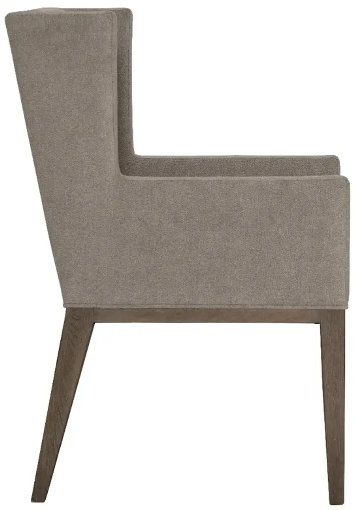 Modern Charcoal Gray Upholstered Dining Arm Chair - Linea