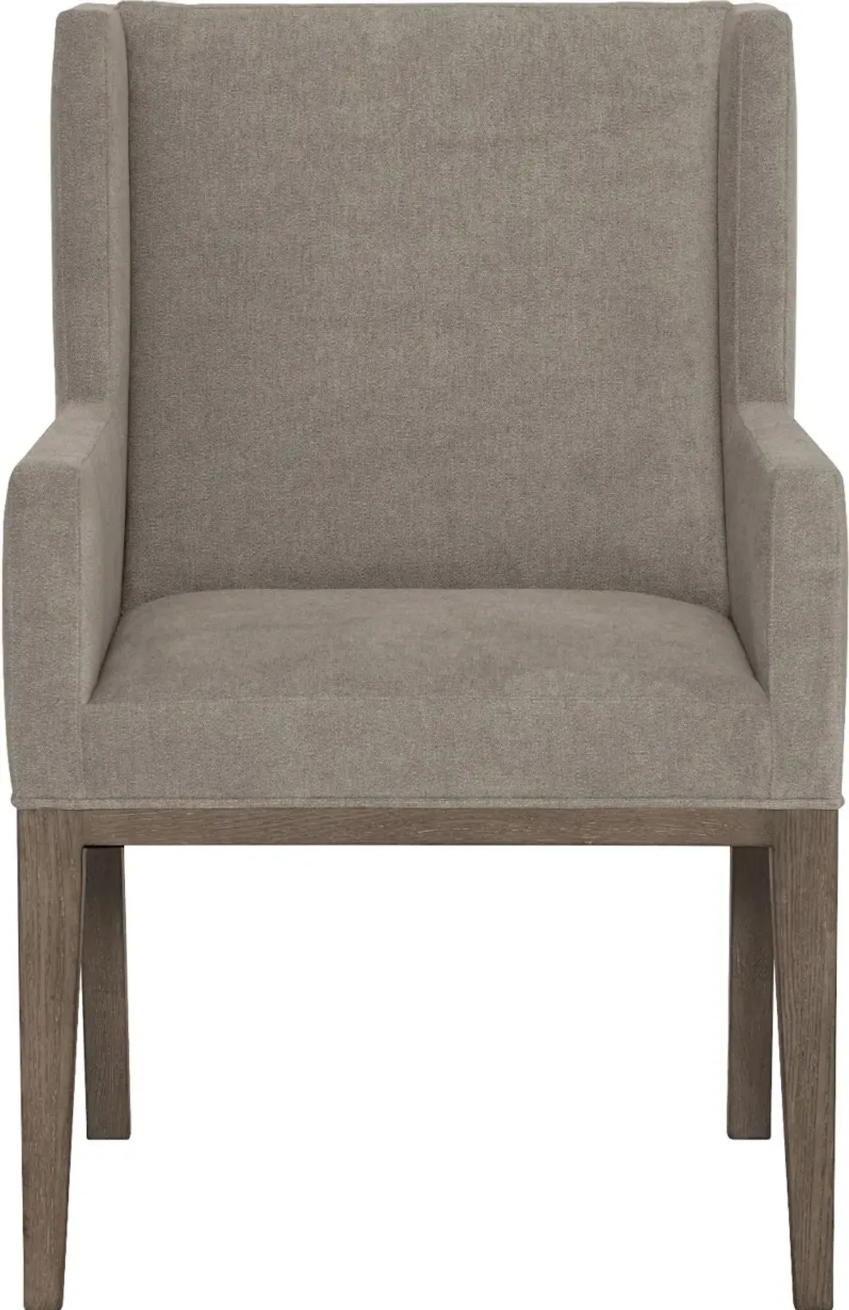 Modern Charcoal Gray Upholstered Dining Arm Chair - Linea