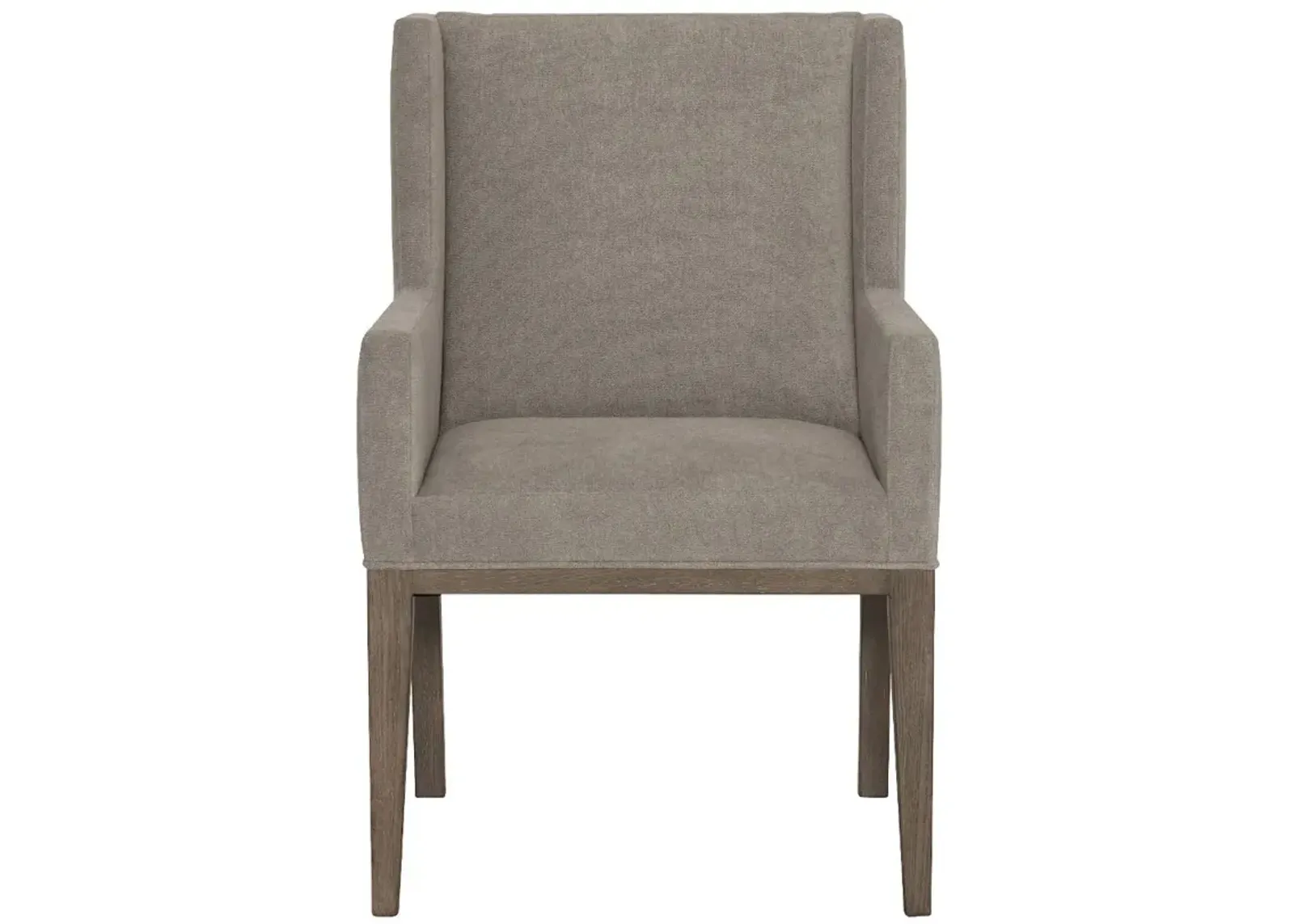 Modern Charcoal Gray Upholstered Dining Arm Chair - Linea