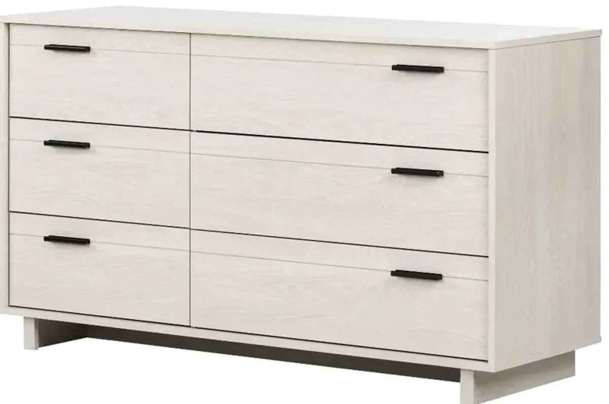 Modern Light Gray Oak Dresser - South Shore