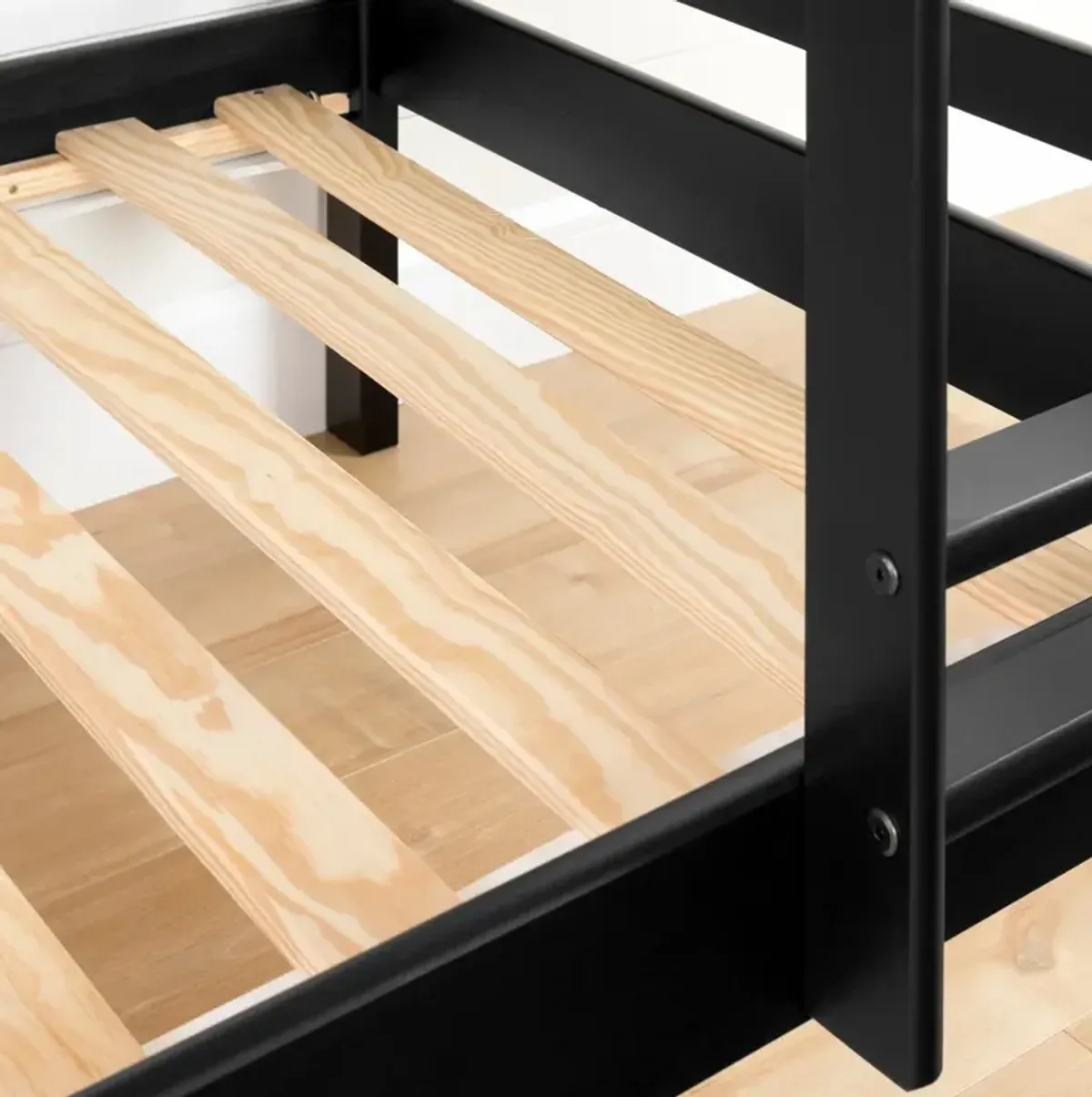 Industrial Modern Black Twin-over-Twin Bunk Bed - South Shore