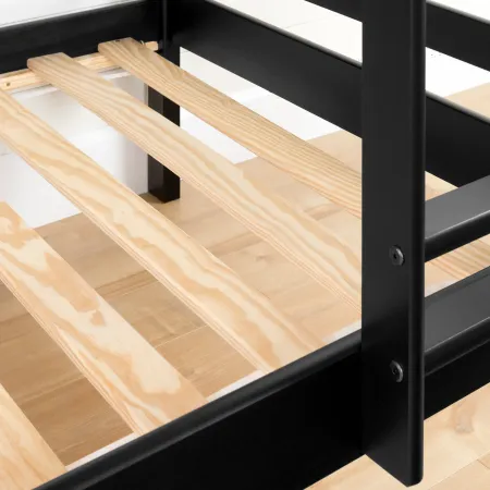Industrial Modern Black Twin-over-Twin Bunk Bed - South Shore