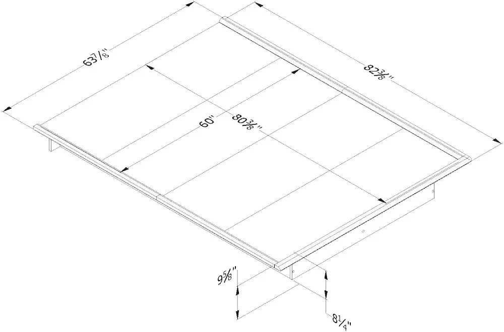 Contemporary Gray Oak Queen Platform Bed - Step One