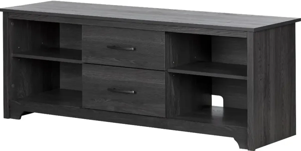 Fusion 60 Inch Gray Oak TV Stand - South Shore