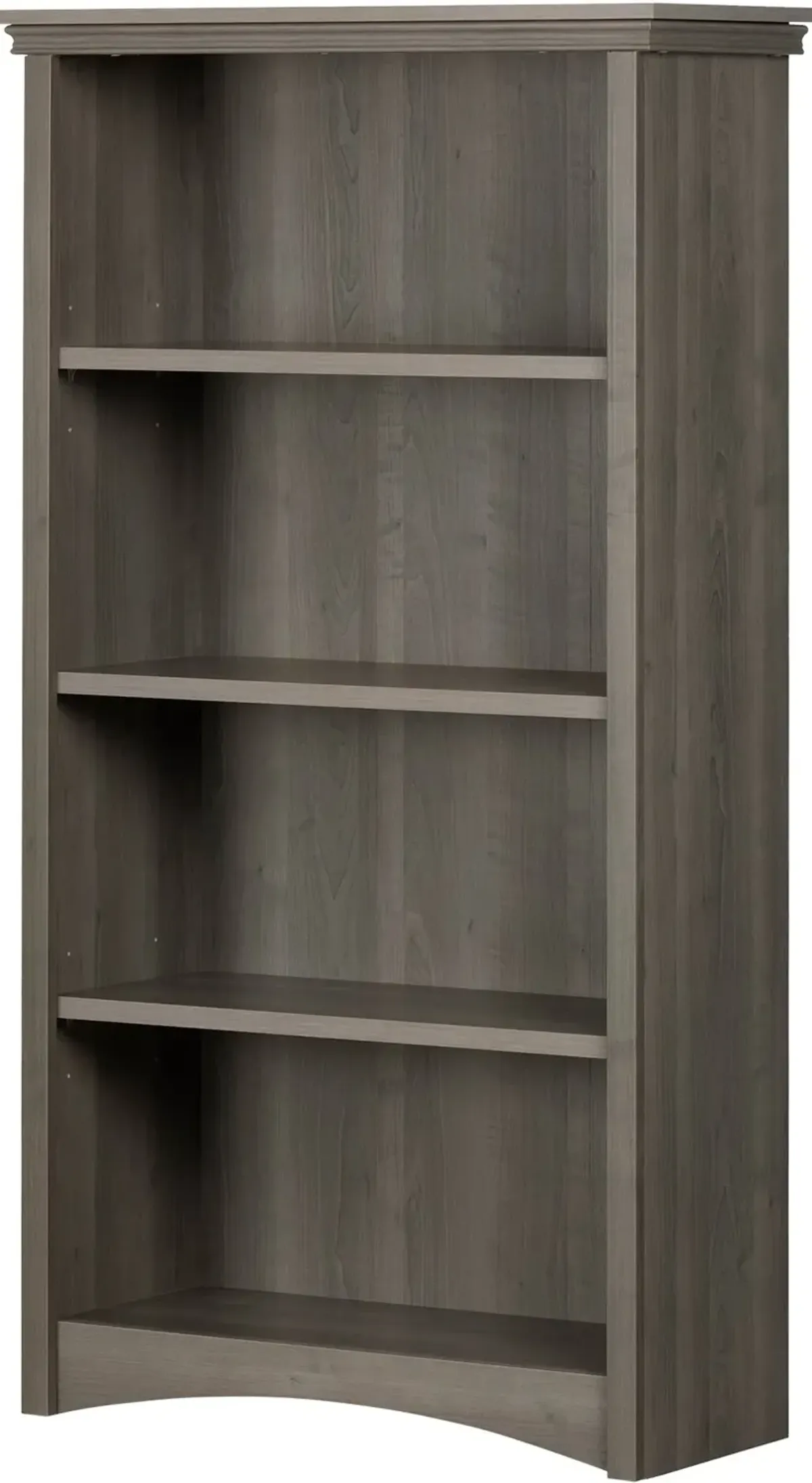 Artwork Gray Maple 4-Shelf Bookcase - South Shore