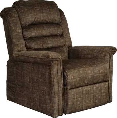 Soother Brown Power Reclining Lift Chair with Heat and Massage