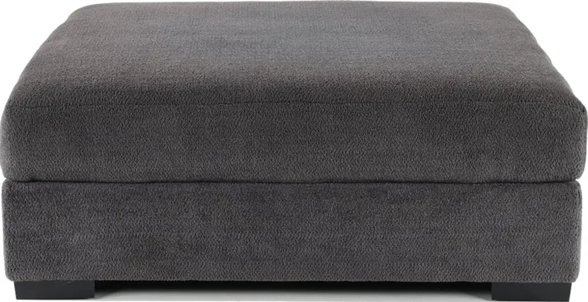 Challenger Graphite Gray Cocktail Ottoman