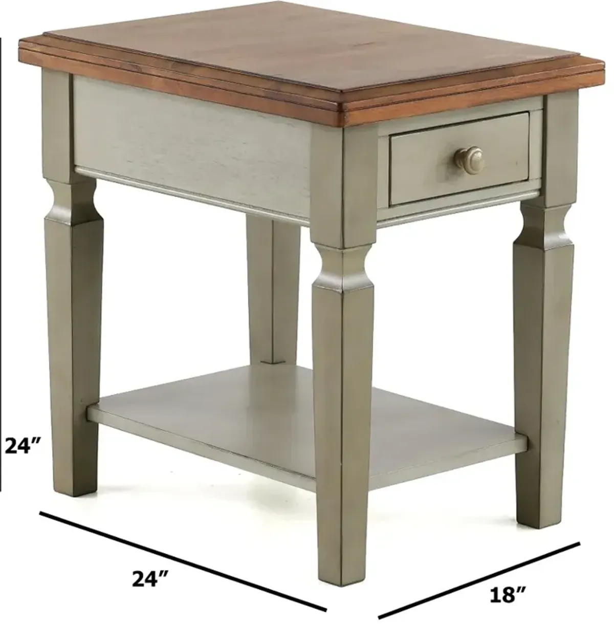 Barnwell Two Tone End Table