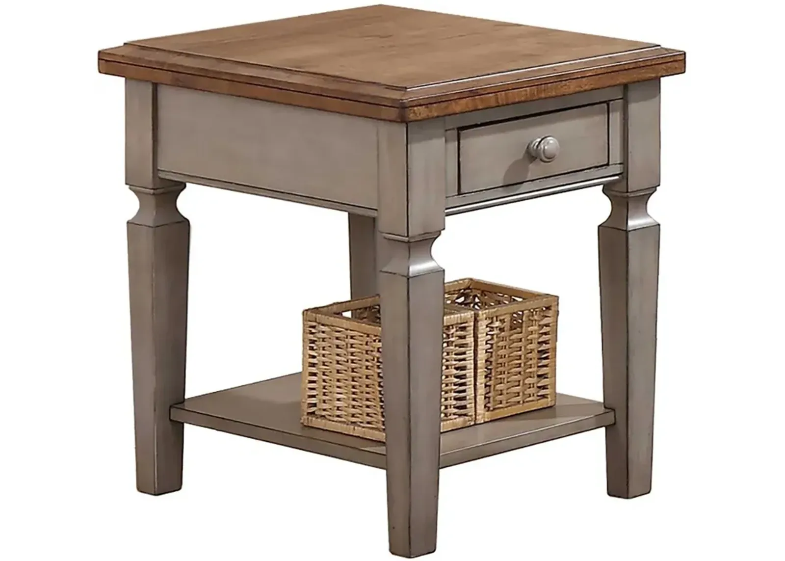 Barnwell Two Tone End Table