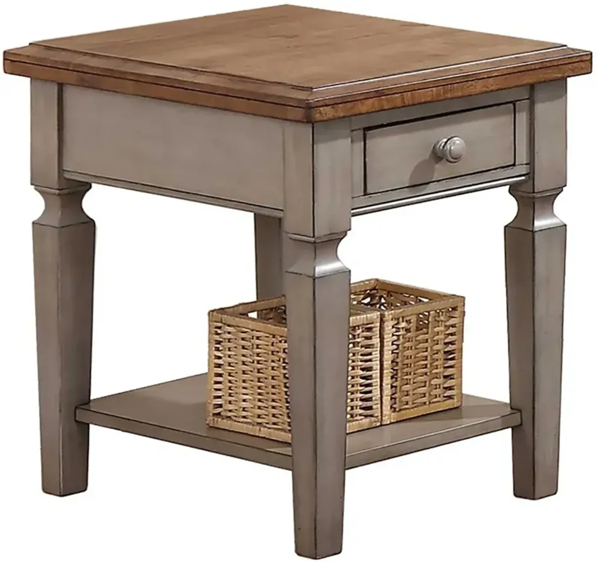 Barnwell Two Tone End Table