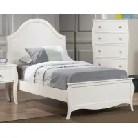 French Country White Twin Bed - Chase