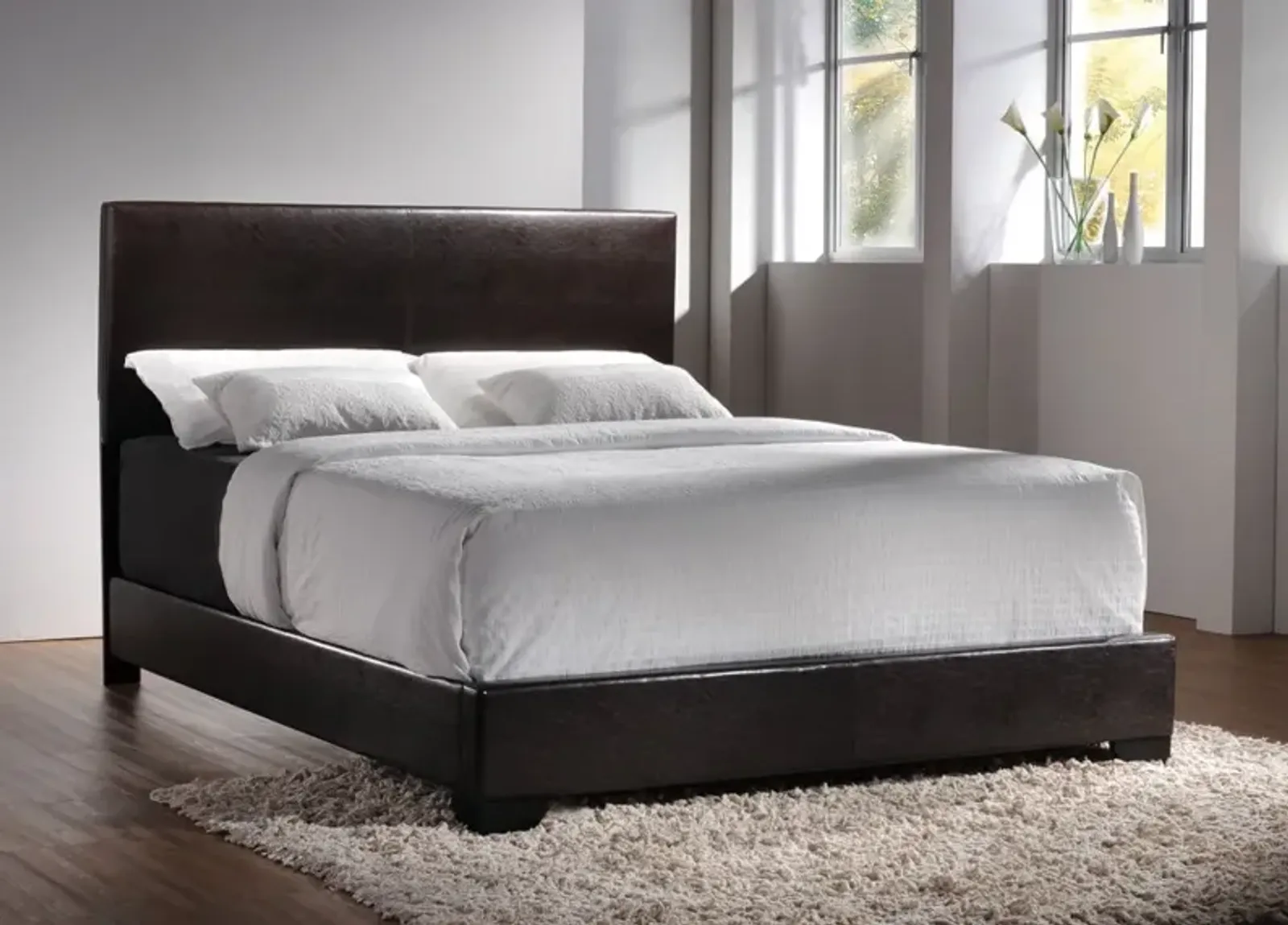 Dark Brown Twin Upholstered Platform Bed - Westfield