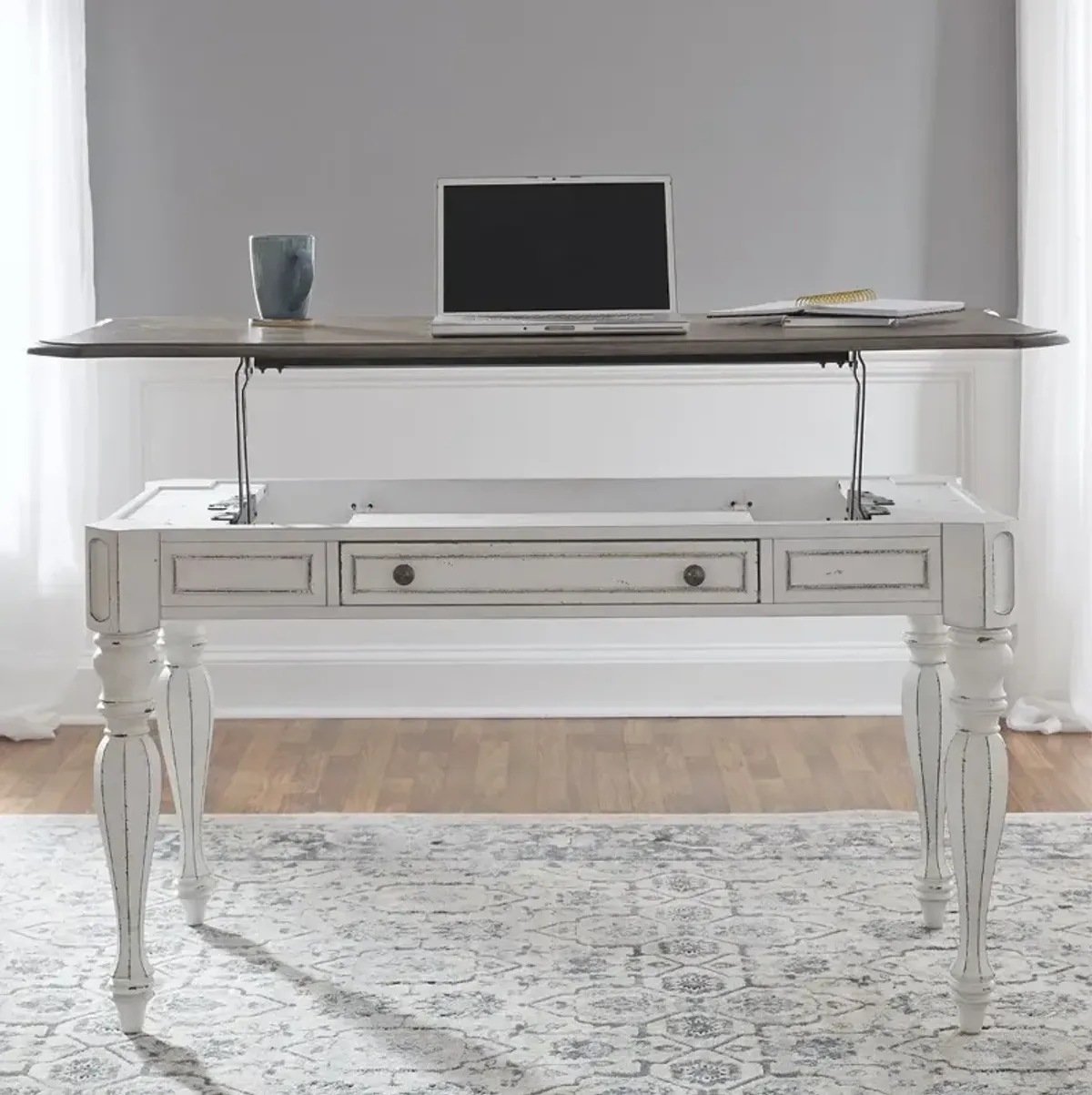 Magnolia Manor Antique White Lift-top Desk