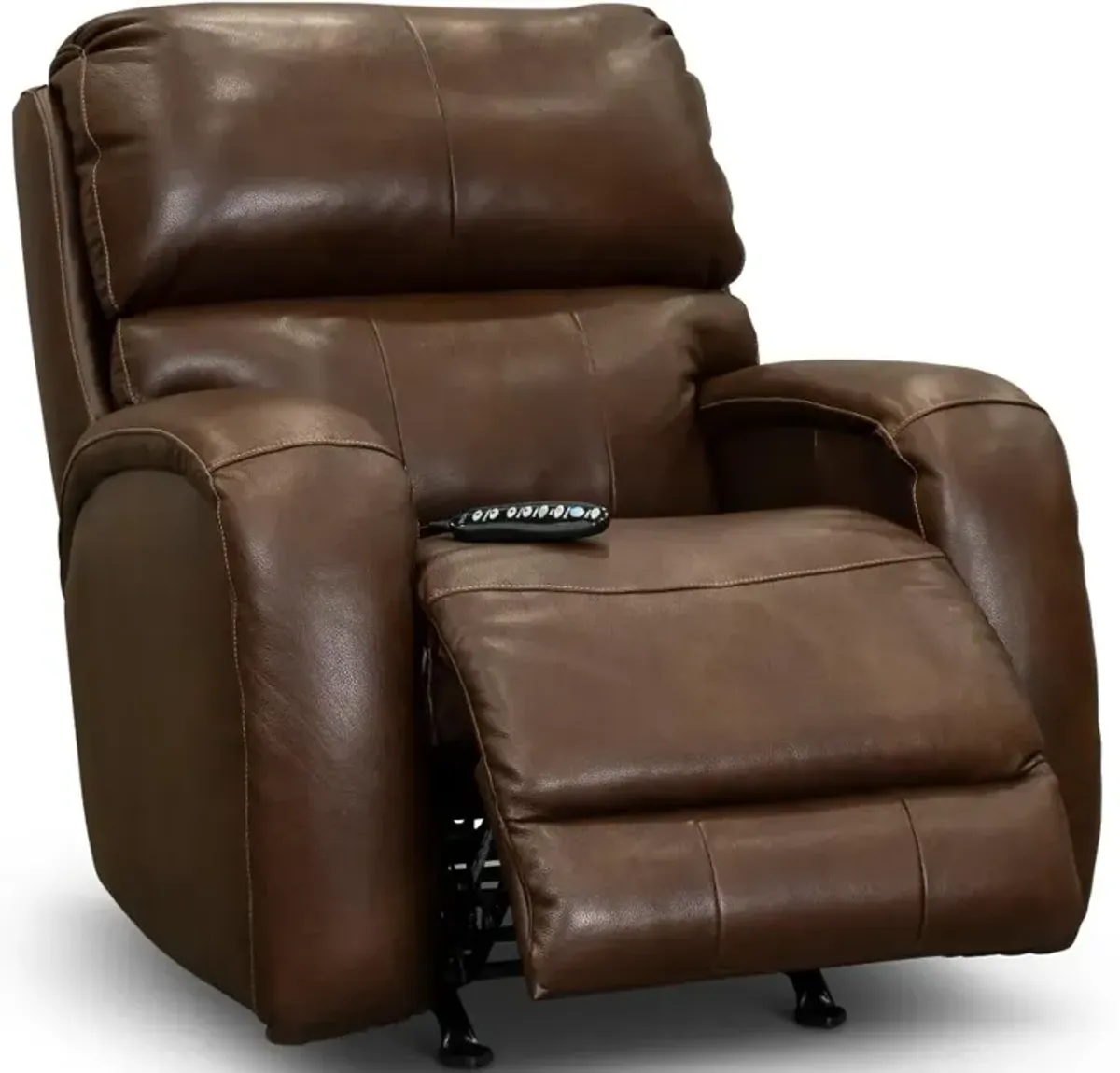 Fame SoCozi Hazelnut Leather-Match Rocker Power Recliner