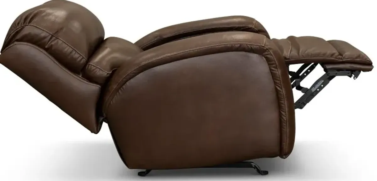 Fame SoCozi Hazelnut Leather-Match Rocker Power Recliner