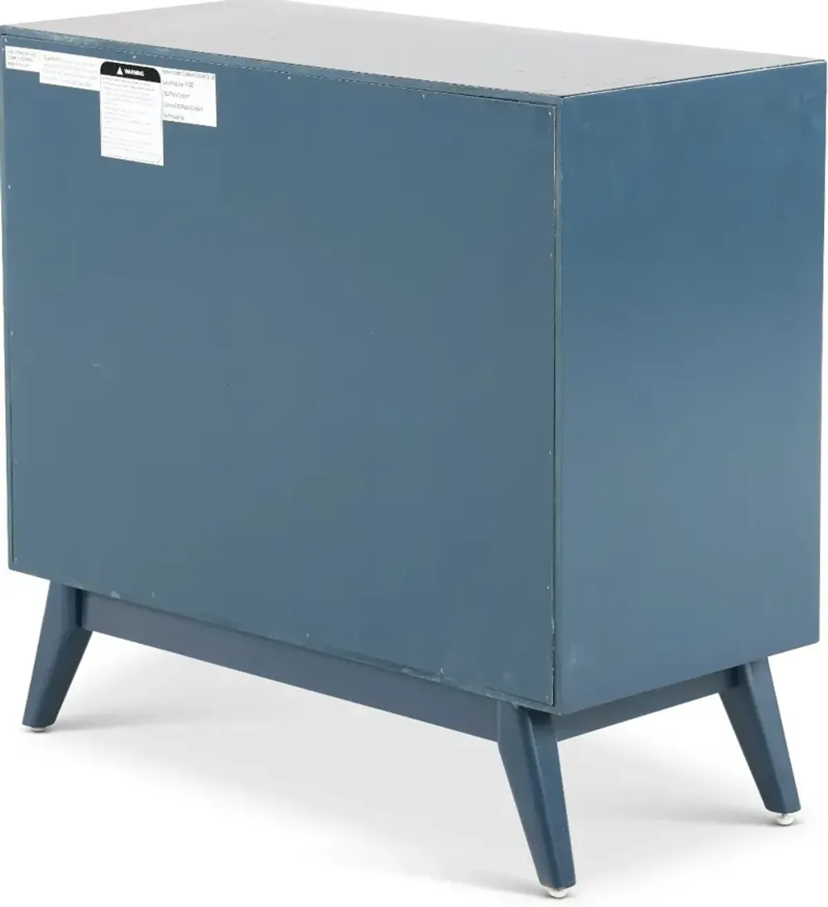 Pomeroy Indigo Blue 3 Drawer Chest with Gold Hardware