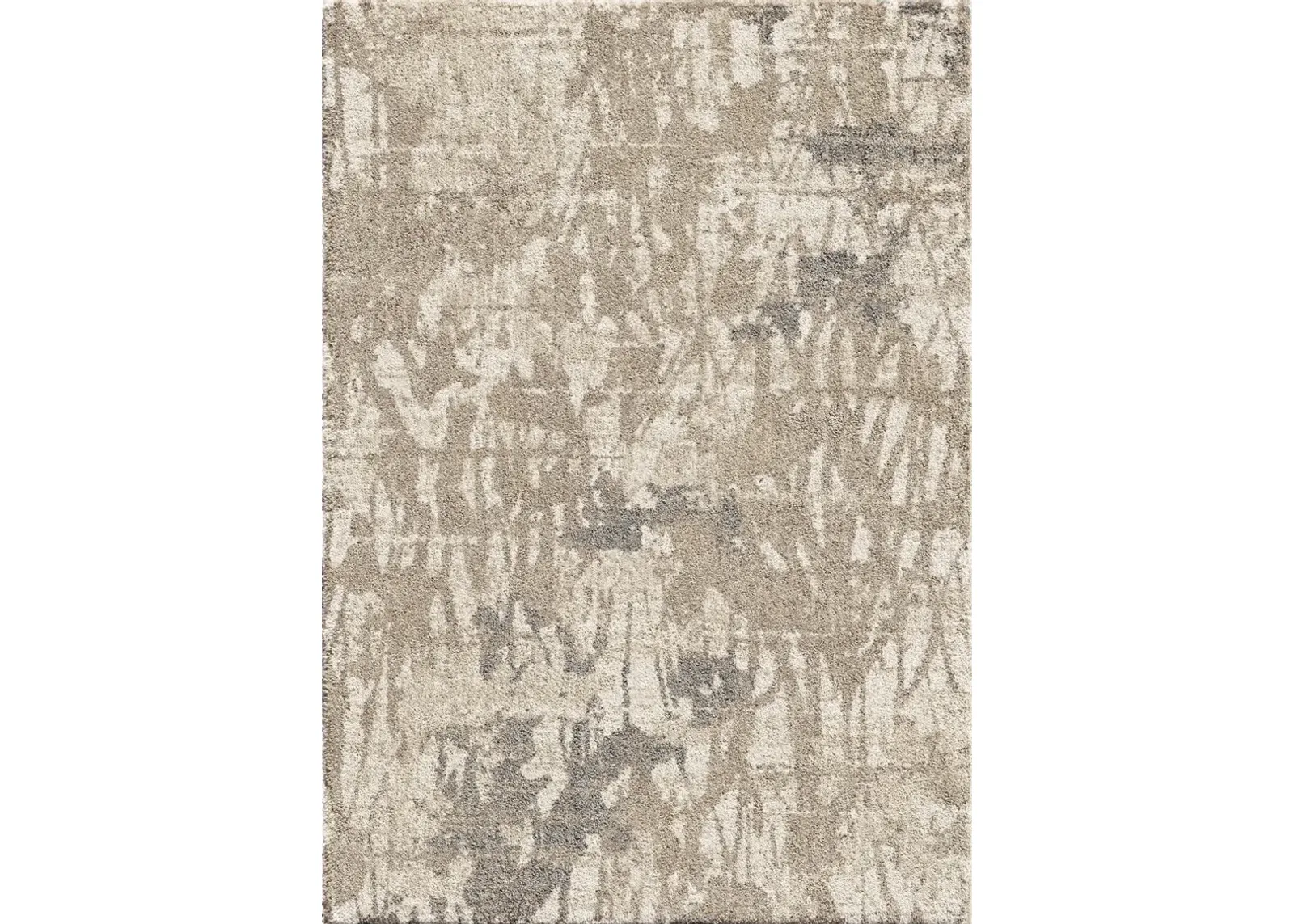 Mystical 5 x 8 Abstract Ivory and Beige Area Rug