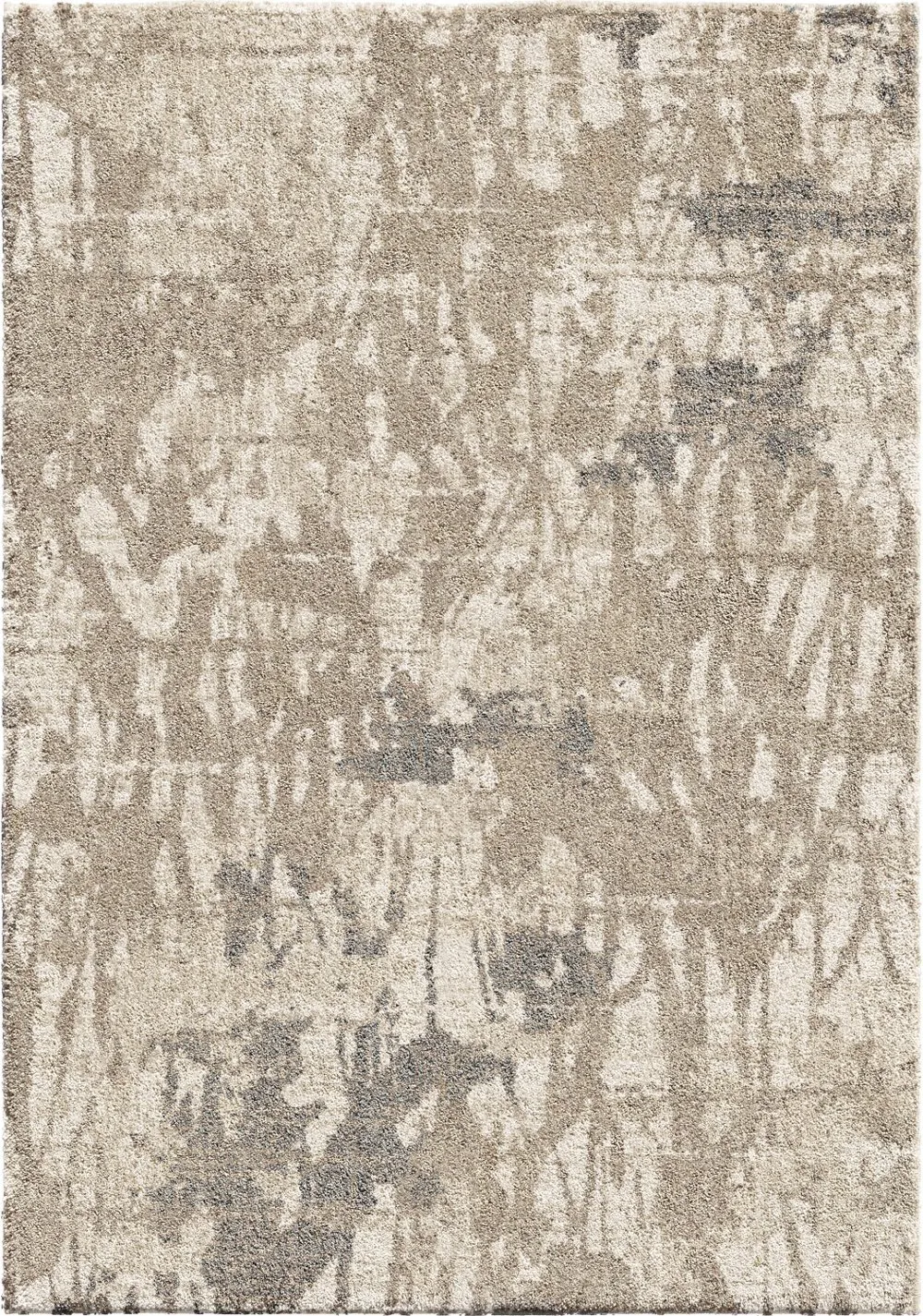 Mystical 8 x 10 Abstract Ivory and Beige Area Rug