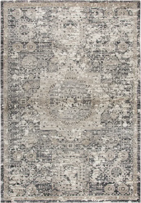 Panache 5 x 8 Traditional Gray and Beige Area Rug