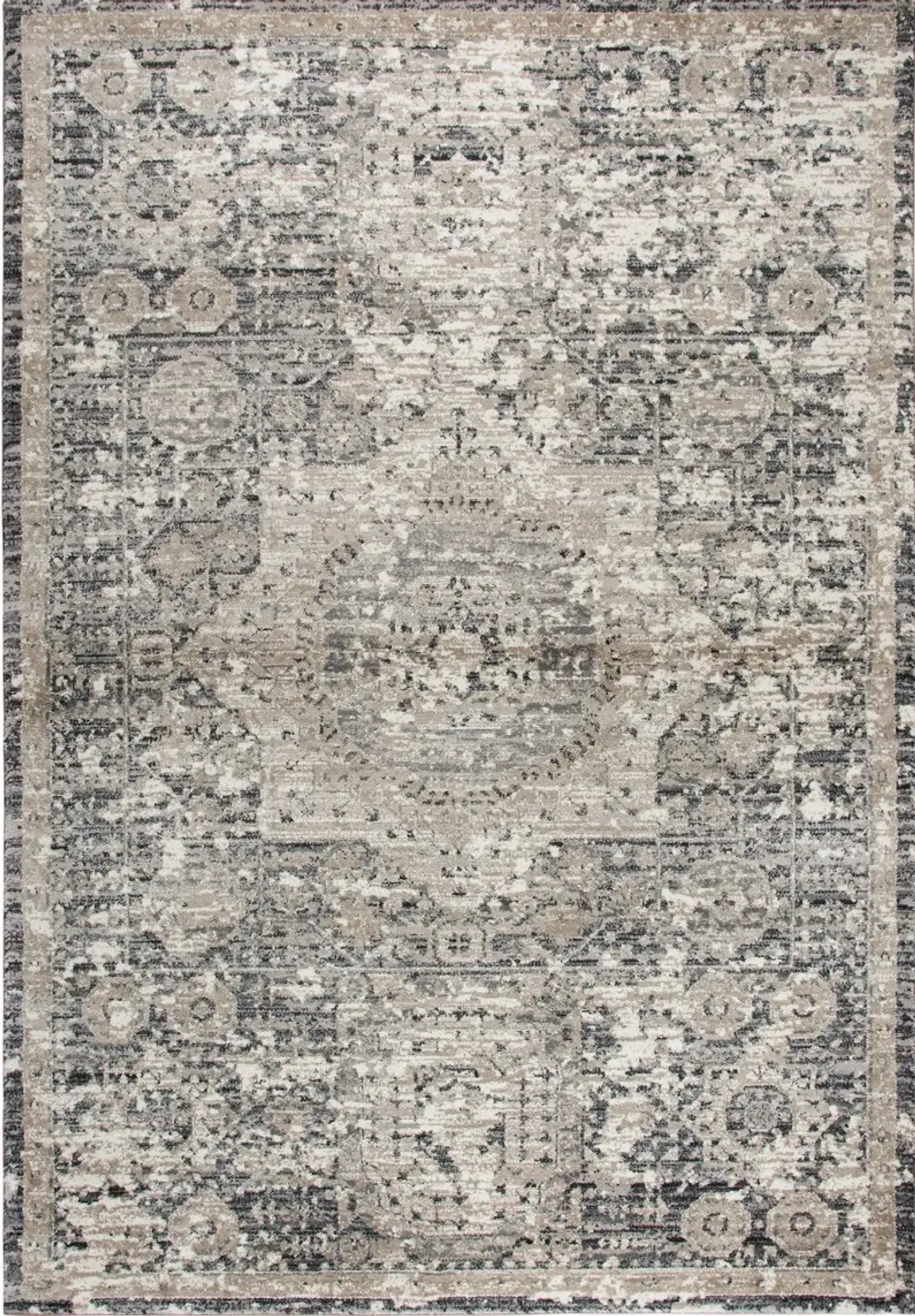 Panache 5 x 8 Traditional Gray and Beige Area Rug