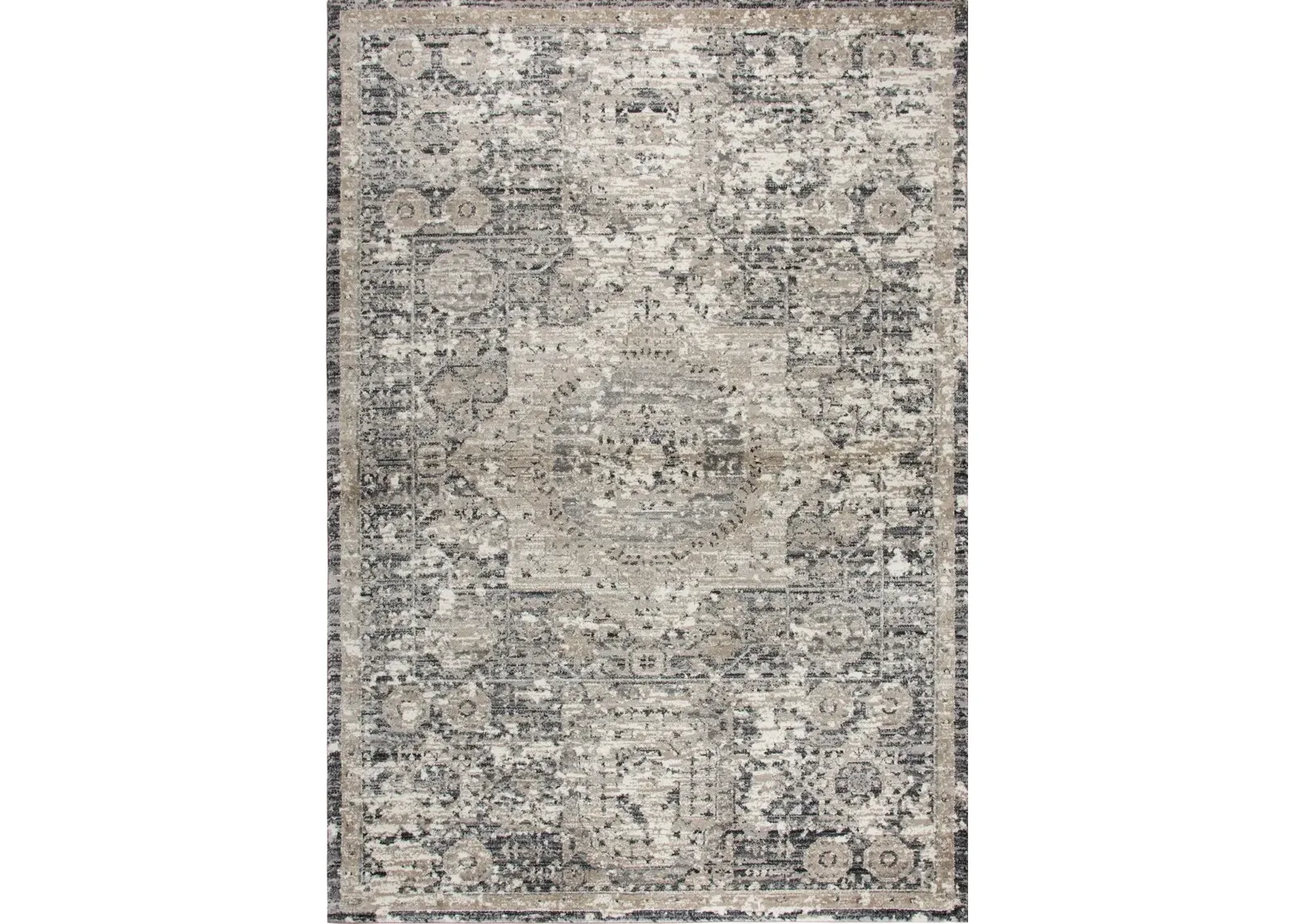 Panache 8 x 11 Traditional Gray and Beige Area Rug