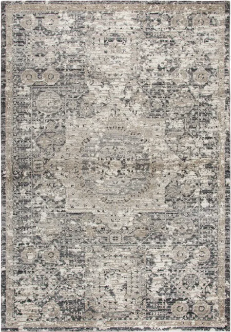 Panache 8 x 11 Traditional Gray and Beige Area Rug