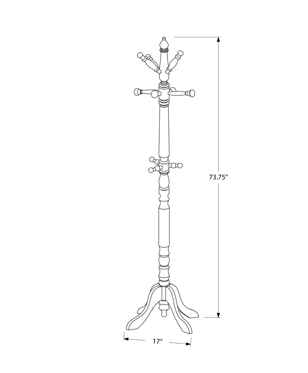 Antique White Wood Traditional Coat Rack