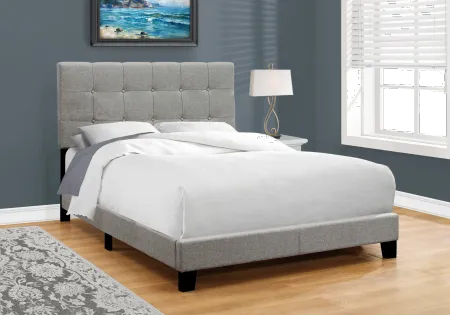 Contemporary Gray Full Upholstered Bed