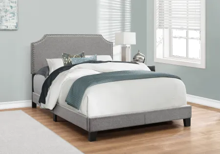 Classic Contemporary Gray Full Upholstered Bed